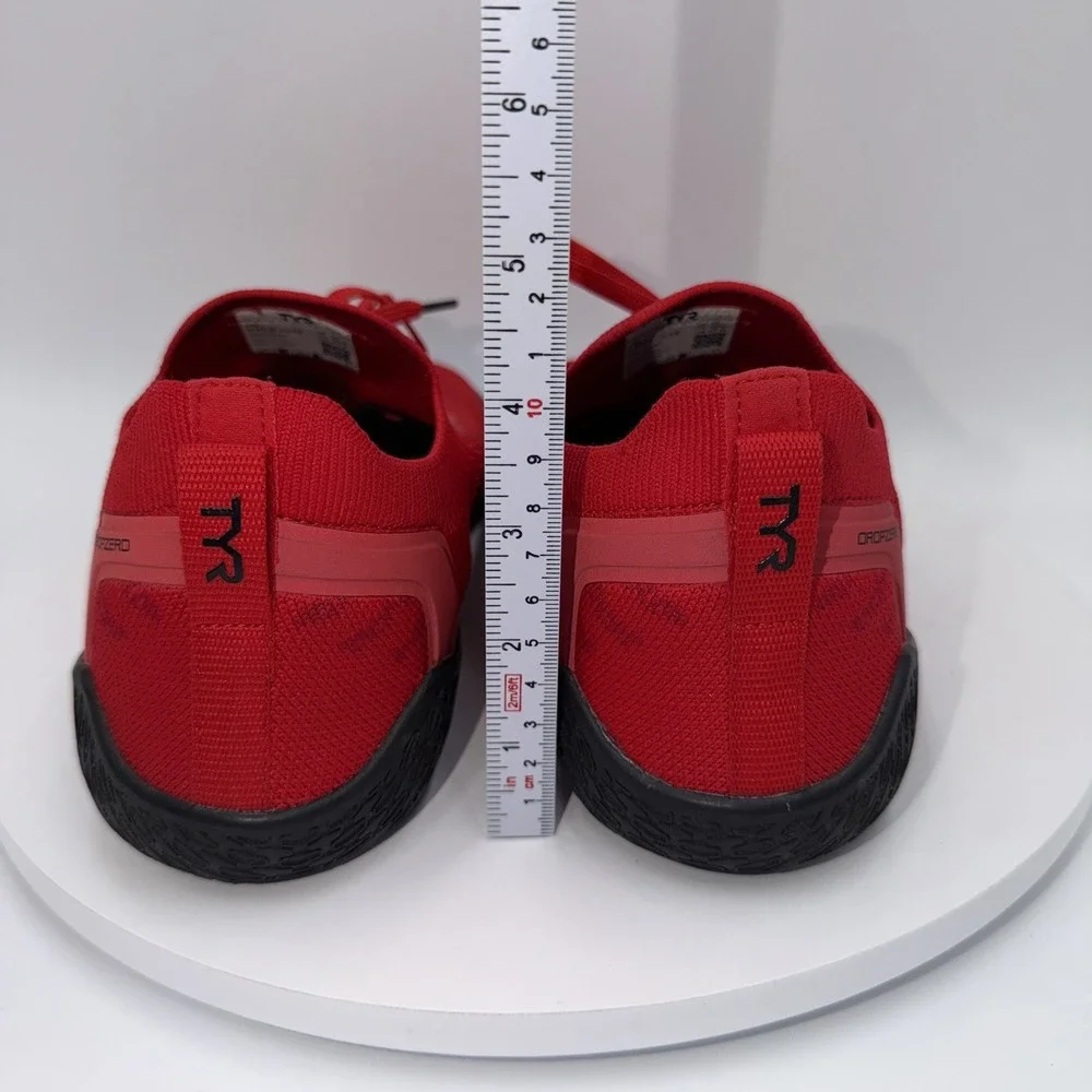 TYR Drop Zero Barefoot Trainer Red Knit Mens Size 10.5